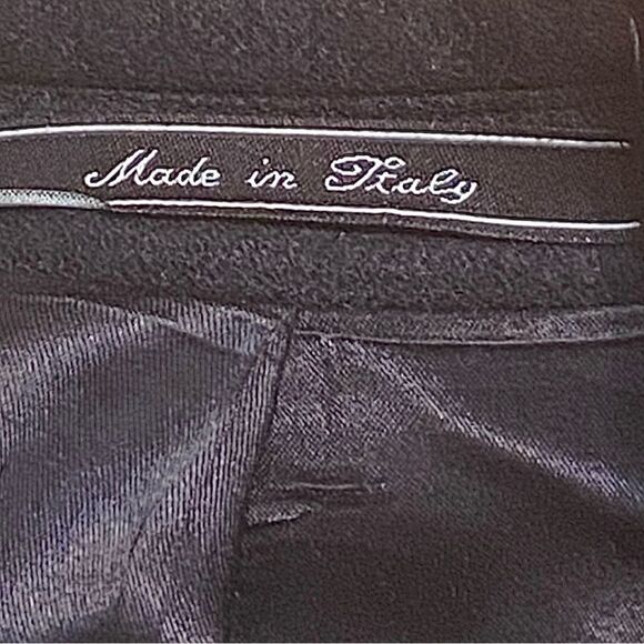 Vintage John McCoy Men’s Wool Overcoat Dark Blue Italy Size 46L EU 56L Long Coat - Picture 2 of 7